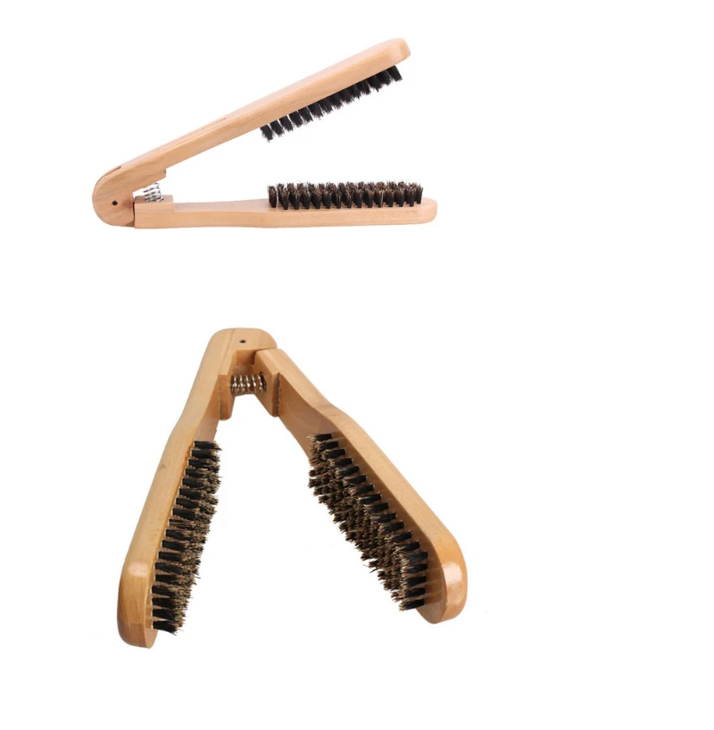 Hot selling professional salon Hairdressing Straightener V Shape Hair Comb Brush high quality hair brush
