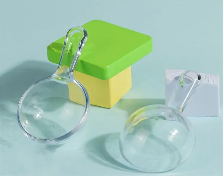 10g Clear Plastic measuring scoop Powder spoon short handle round bottom