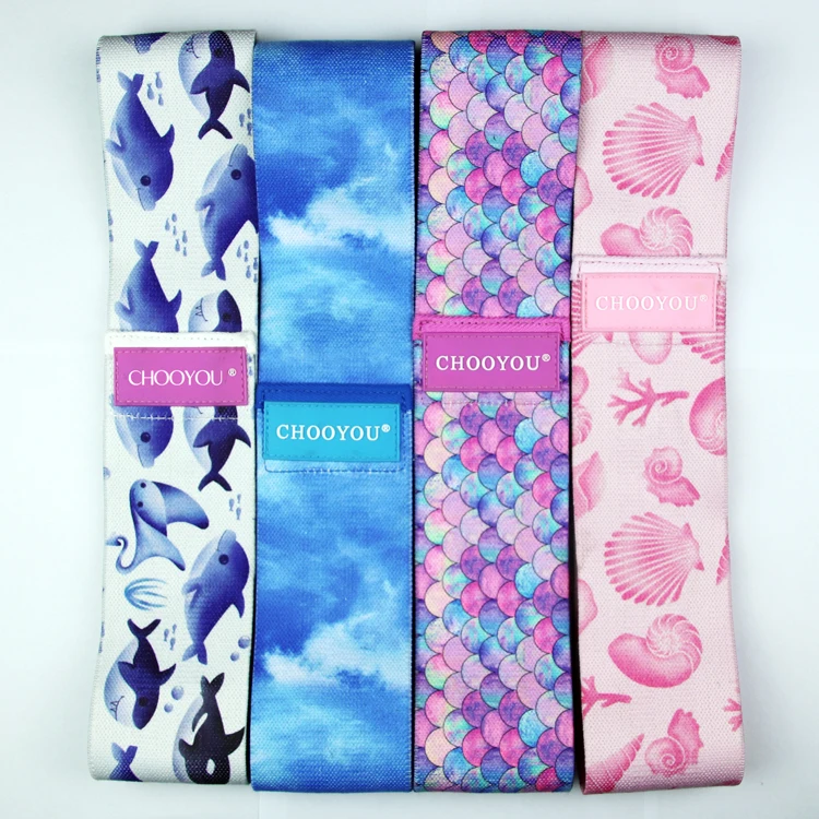 High Quality Custom Elastic Exercise Cotton Polyester Hip Circle Fabric Resistance