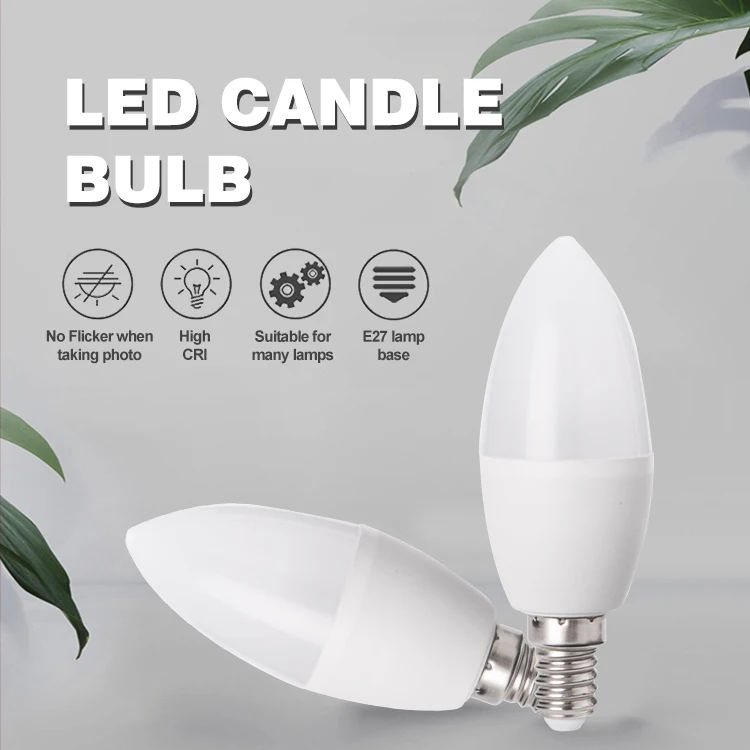 Factory price led bulb raw material aluminum+pc housing 3w 4w 5w Skd Parts Candle bulb E27 B22 led bulb lights