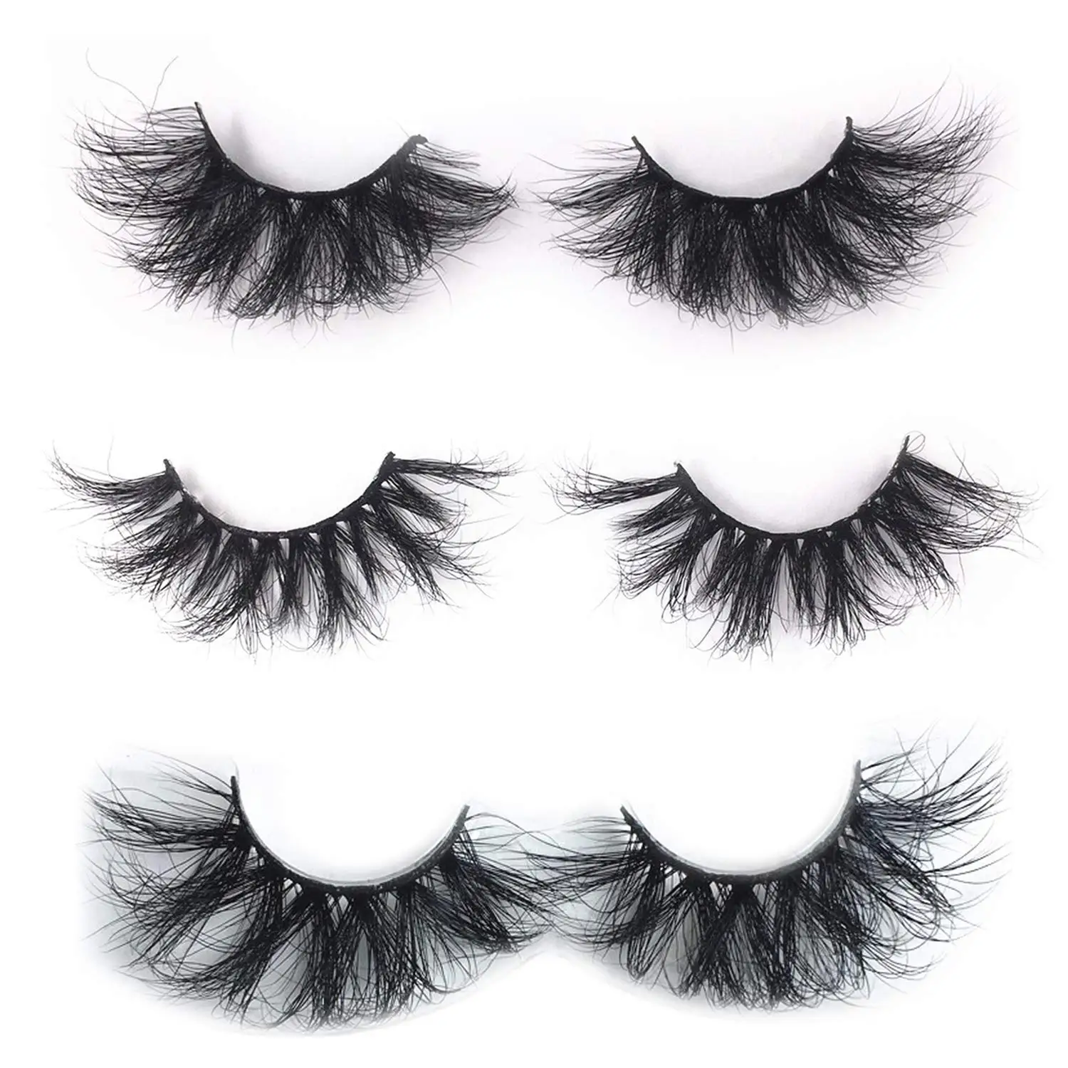 Hollyren Hot Selling Super Fluffy 25mm 20 Pairs 3d Real Mink Eyelashes Vendor With Custom Pack