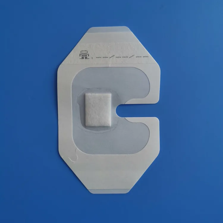 Hot sell U shape IV cannula fixation dressing /transparent island dressing