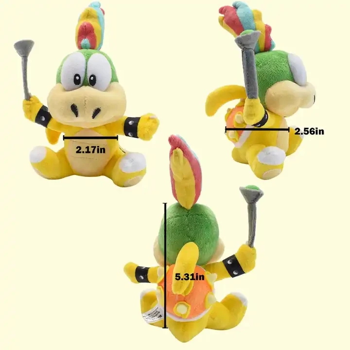 HWA 101792 Wholesale 25cm Mario Bros Koopa Stuffed Animal Plush Toys Cartoon Character Mario Cube PP Cotton Plush Doll
