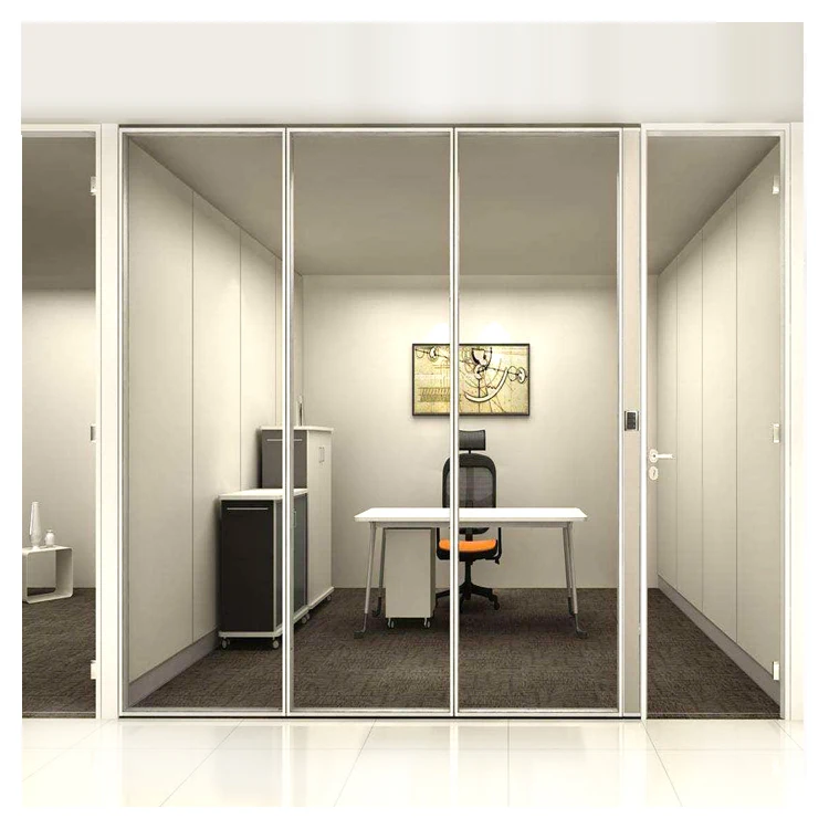 8mm 10mm 12mm Office glass Wall Partition Room Divider Tempered Glass Wall panel