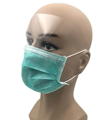 3 Ply Non Woven Disposable Face Masks 50Pcs Earloop Facemask Nose Blue Masker 3 Ply Disposable Face Mask Green White Mask