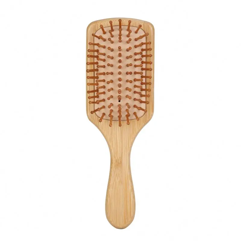 Bamboo Paddle Hairbrush For Kids Infused Oil Brush Packing Box Resin Back Cala Hair 100 Square Wet Handle Padle Brushes Plastic