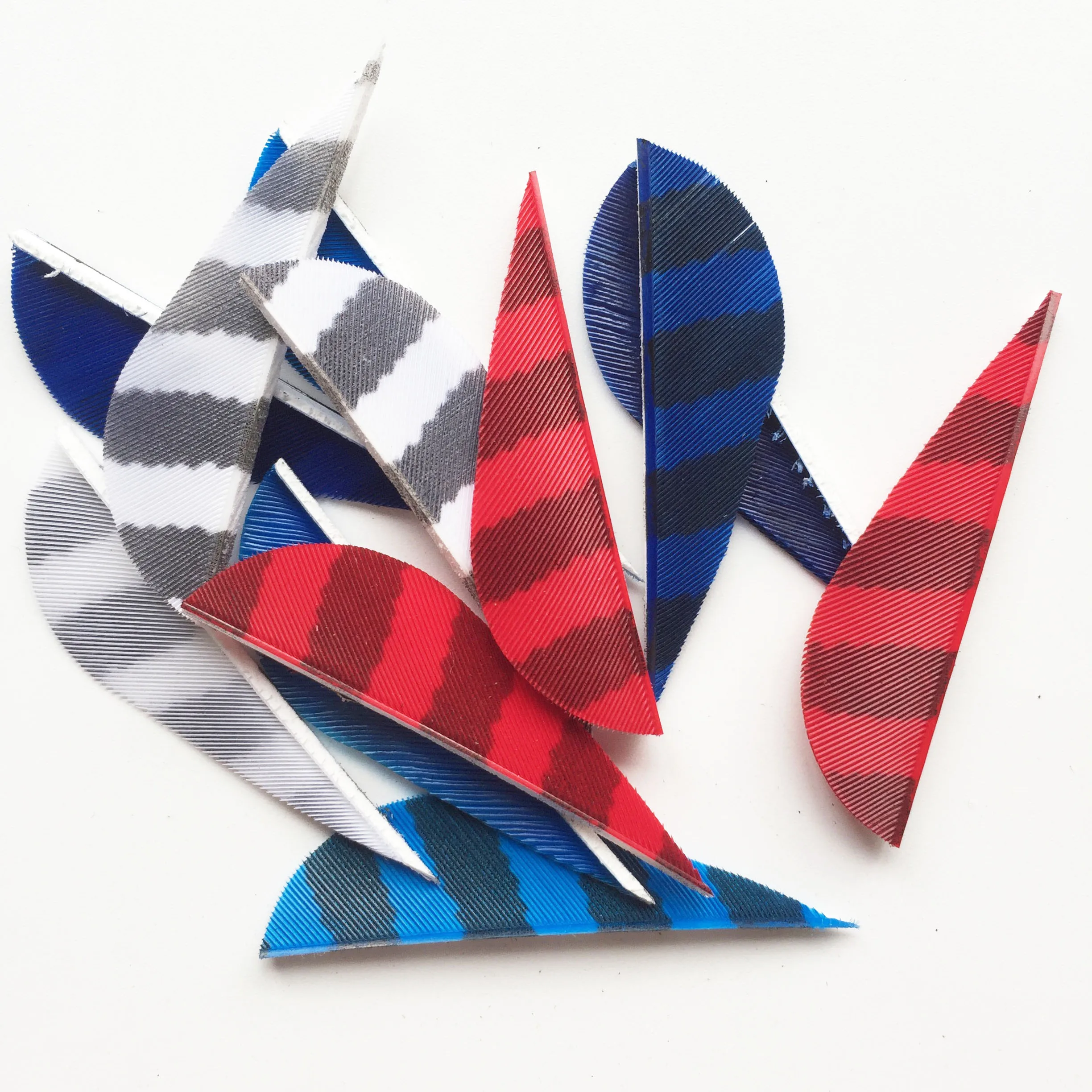 2-in Parabolic Striped RW Feathers Archery Arrow Fletching For Hunting Shooting Accessories Turkey Feather Traditional Bow