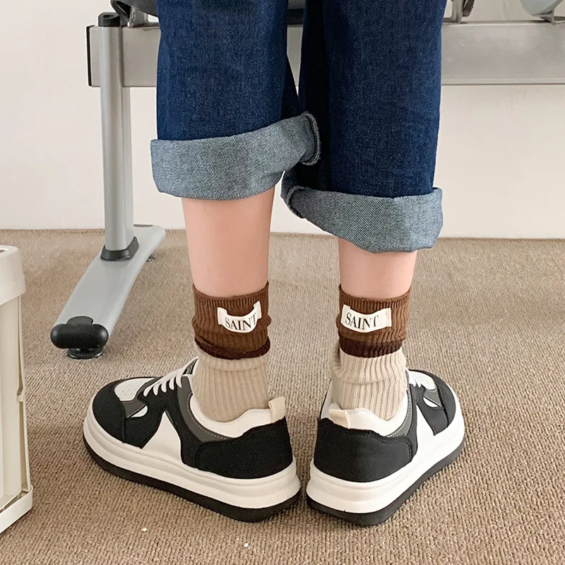 Fashion Skate Patchwork Socks Slouch Personality Street Women Socks