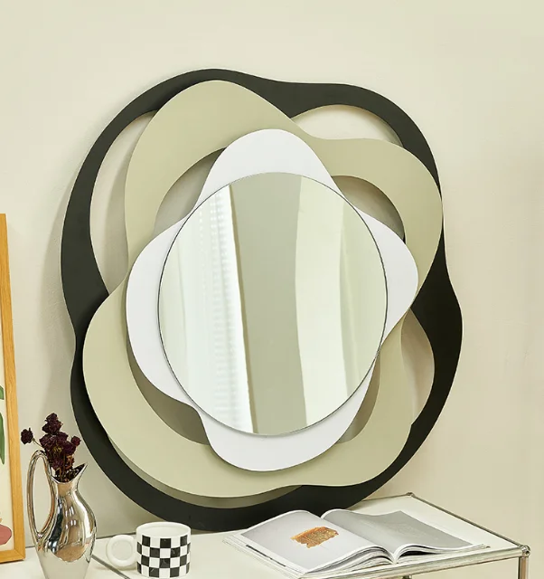 Modern Round  Metal Frame Circle Mounted bathroom Mirrors  home Decor Hanging Wall Mirror mirrors