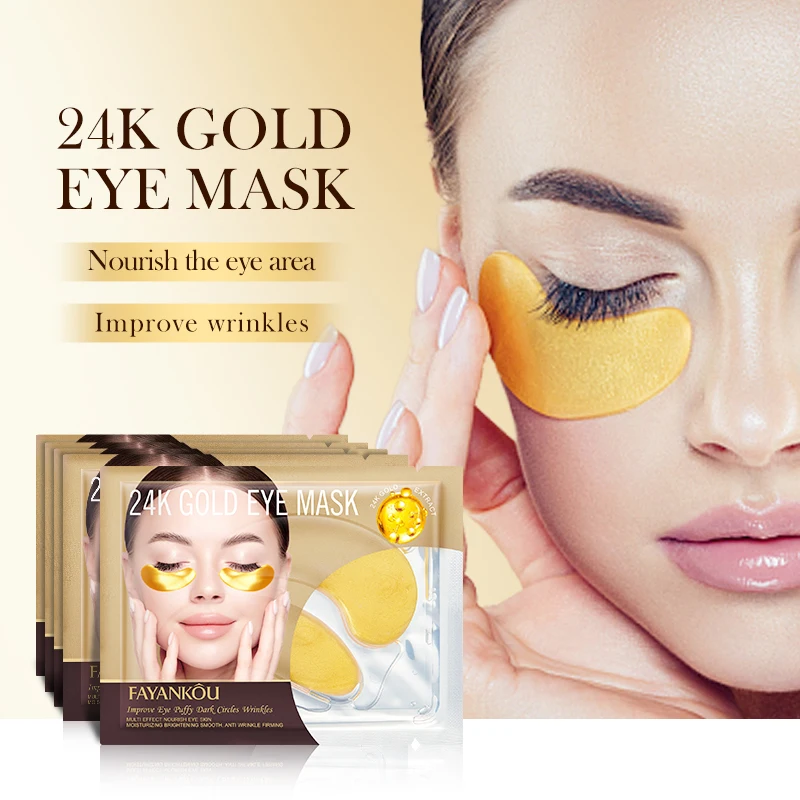OEM FAYANKOU 24K Золотая маска для глаз коллагеновый антивозрастной продукт уменьшения темных кругов уход за кожей