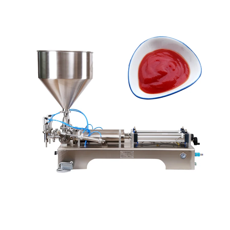 Double head automatic thick oil viscous liquid detergent butter honey salsa sauce lotion bottle filling machine
