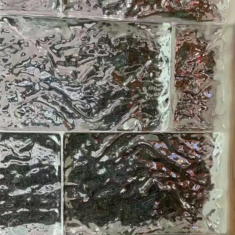 Ice oneside surface crystal glass block glass block factory for wholesale