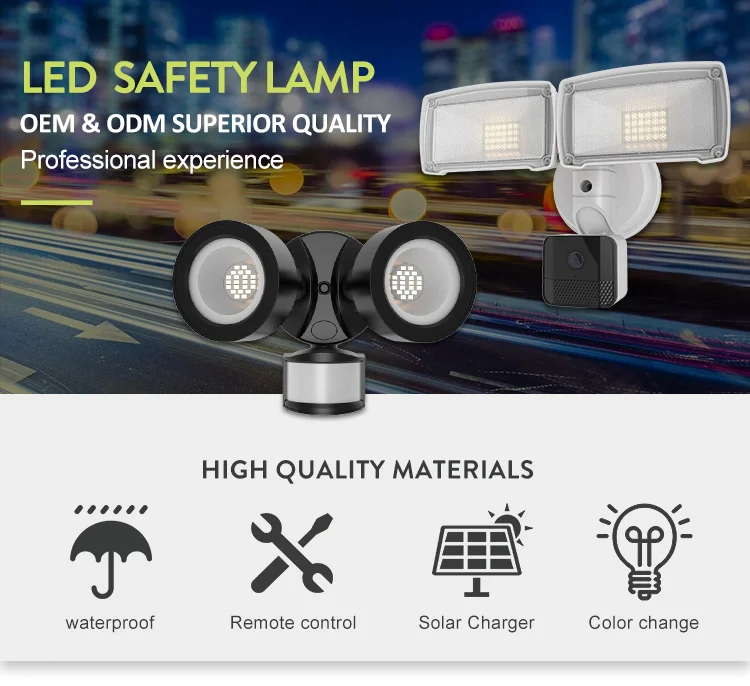 Smart Outdoor Flood Light Wifi Alarm And Camera Ring Security Garage Camera With Light