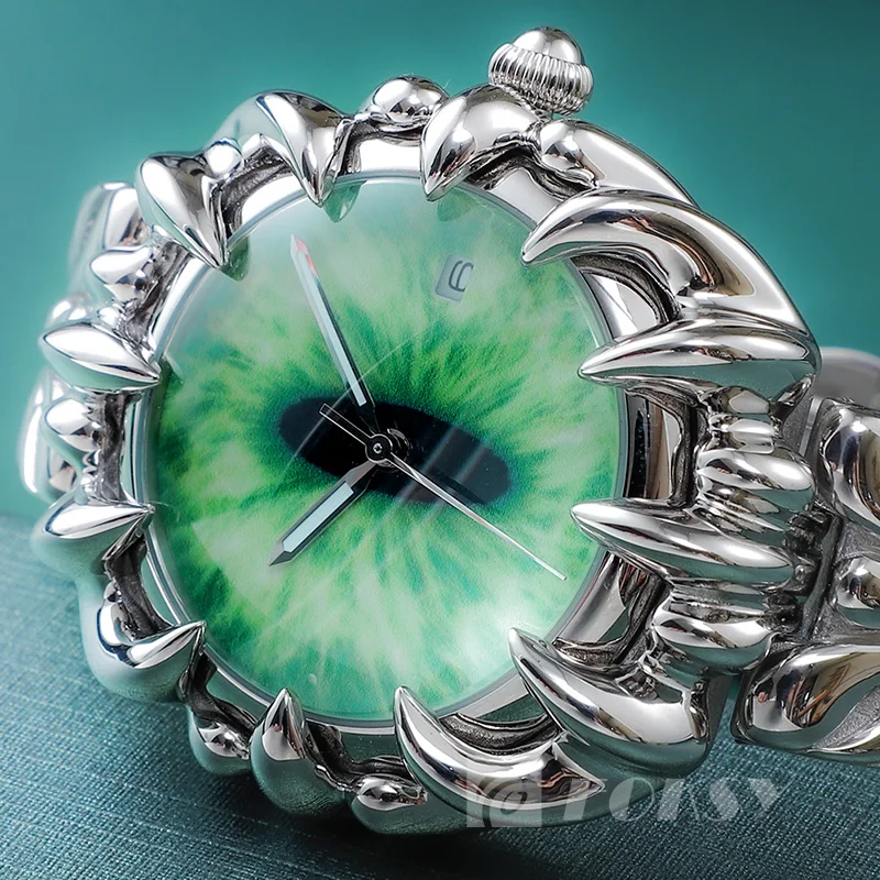 Custom Logo Design Strange Twisted Claw Unique  Japan Movement Stainless Steel Quartz Watches for Men With Date