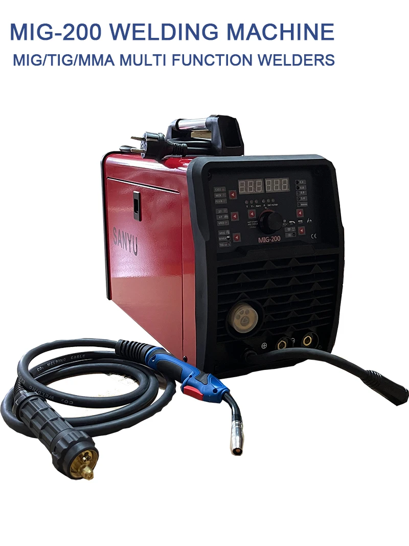 MIG-200 welding machine with MMA/MIG/TIG function mig welders double voltage