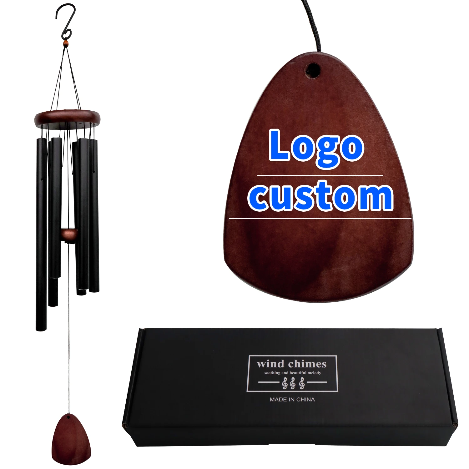 Family Outside Large metal Wind Chimes, Sympathy Wind Chimes garden decoration Memorial Wind Chimes with 6 Tubes