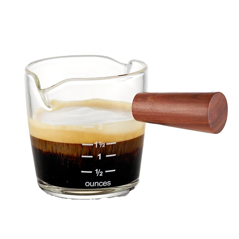 2022 In Stock Spout Espresso Shot Glass Measuring Milk Cups 100Ml