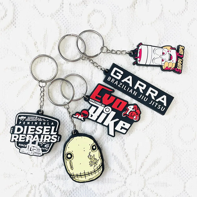 Manufacturer Custom Logo Soft 2D 3D Keychain OEM Made pvc Keyring Cute Rubber PVC Anime Key Chain