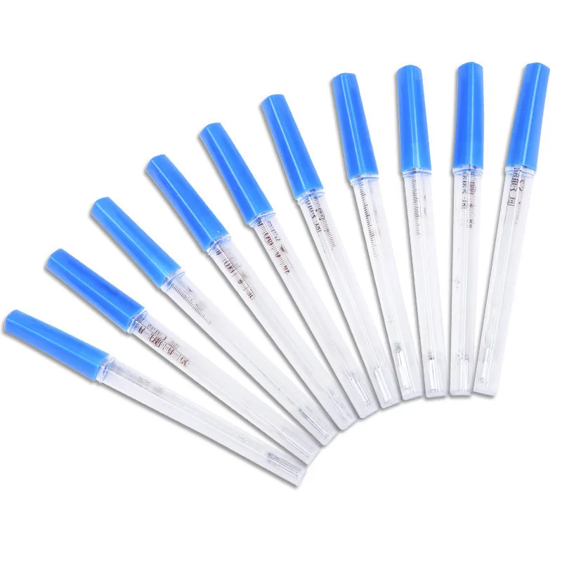 Mercury Glass Thermometer New Design Oral Armpit Medical Mercury Free Clinical Glass Thermometer
