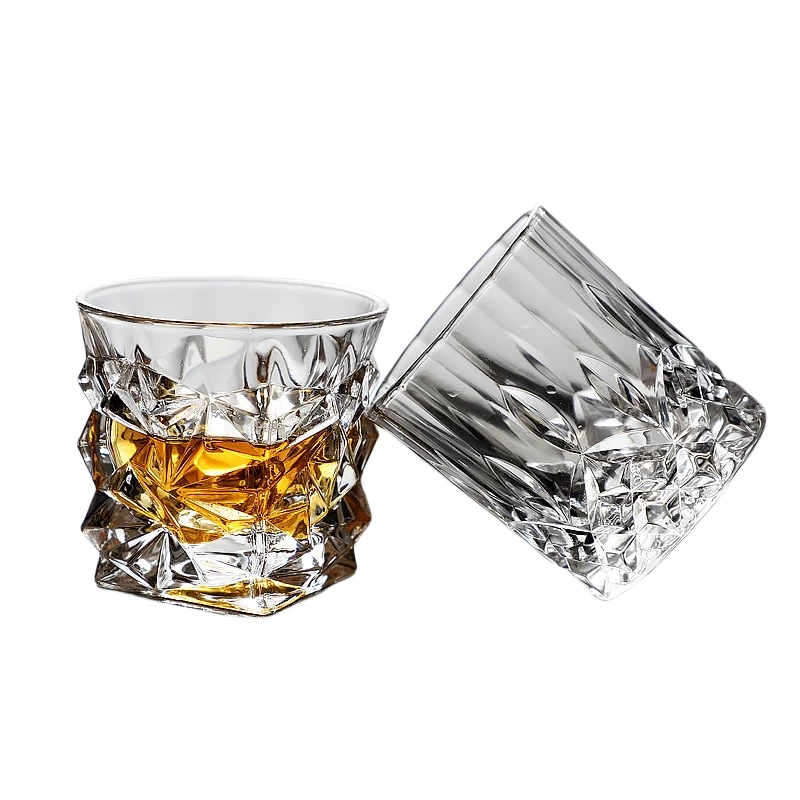 Wholesale 10 Oz Crystal Whiskey Glasses Crystal Old Fashioned Cocktail Glass Lowball Bourbon Tumbler for Scotch Whisky Cognac
