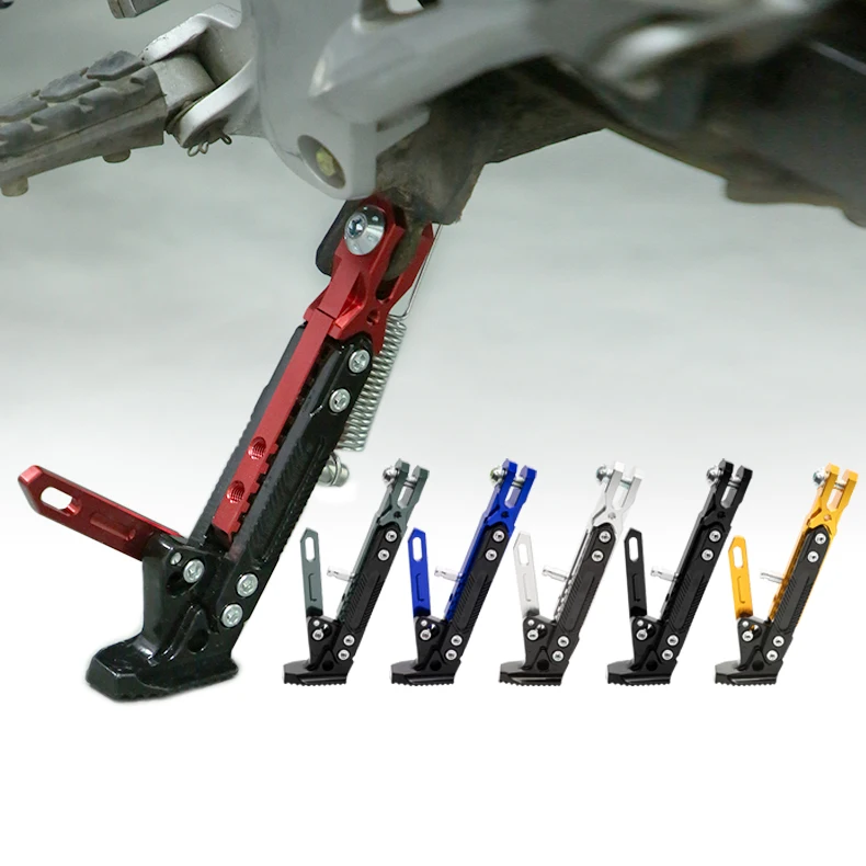 Motorcycle Modified Aluminum Alloy Adjustable Parking Side Support Frame Motorcycle Kickstand CNC Foot Side Stand