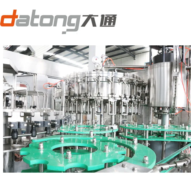 Mono block carbonated drink filler / glass bottle filling bottling machine