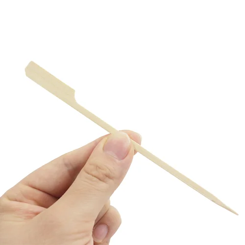 25cm Bamboo Wooden BBQ Skewers Food Bamboo Meat Tool Bamboo Skewers Paddle Sticks Disposable Long Sticks Catering Grill Camping