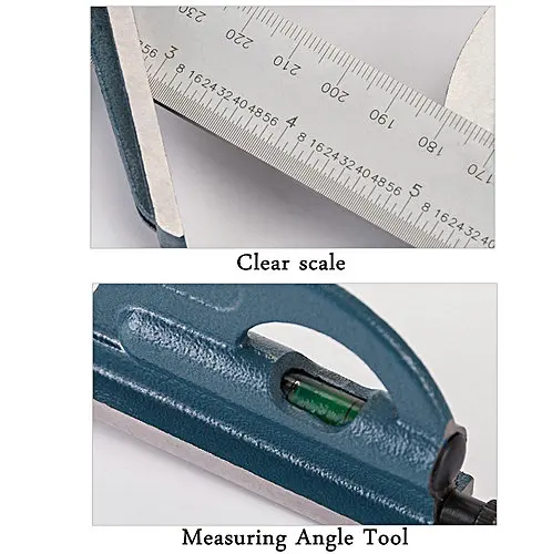 Combination Square with bevel protractors 4 pcs set wood working protractor