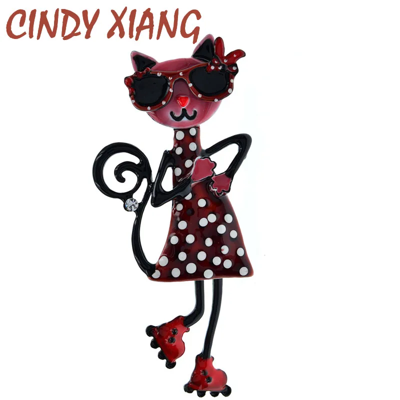 
New High Quality Lovely Sexy Cat Brooches Enamel Pet Animal Party Casual Brooch Pins For Women Men Kids Good Gift 