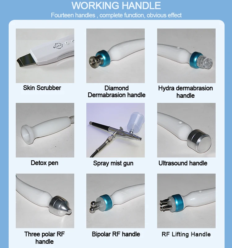 Top Quality 14 in 1 Beauty Facial Equipment Salon Facial Deep Cleaning Machine