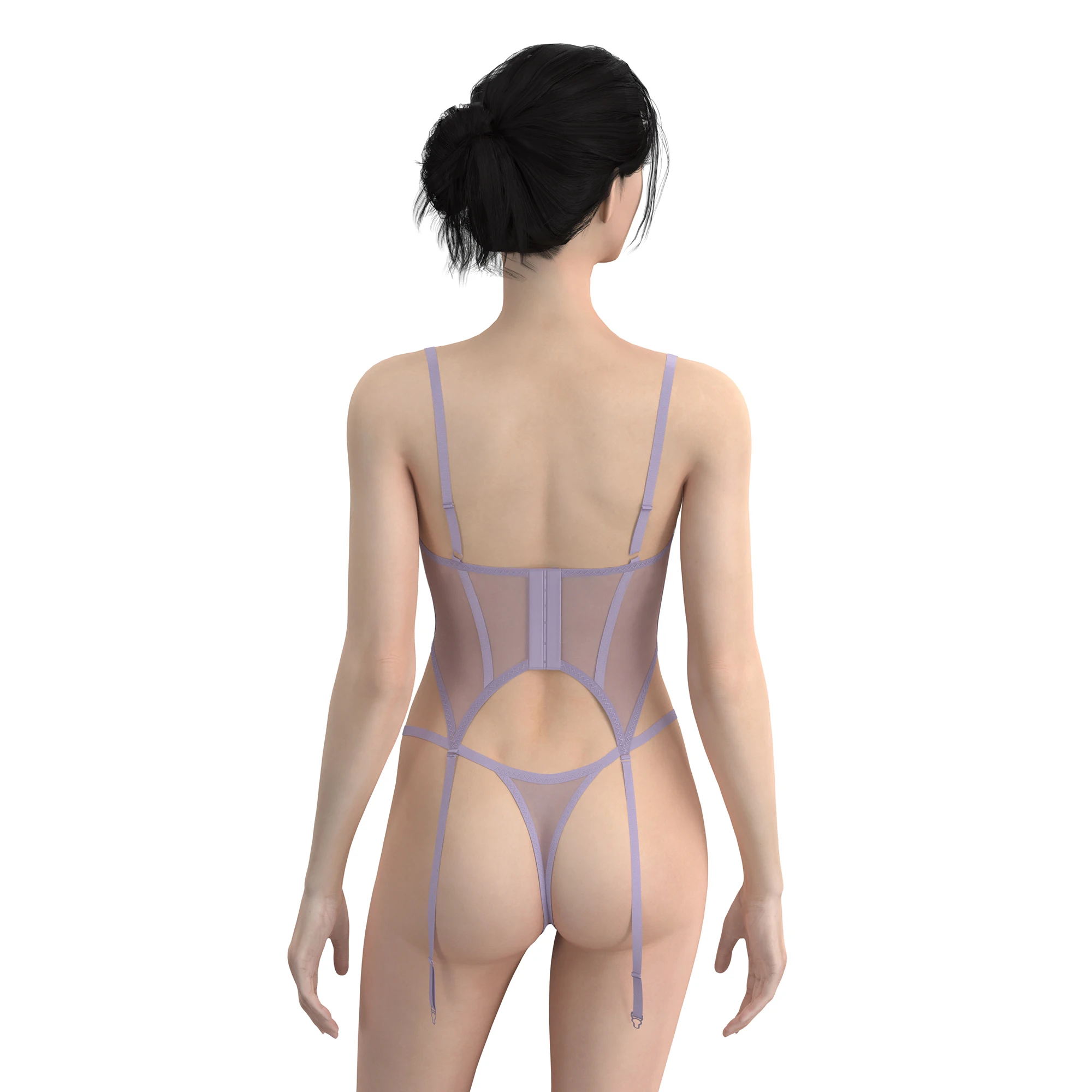 Wholesale String Thong Lady Underwear See Through Embroidery Fashion Sexy Lace Corset Bra & Brief Sets