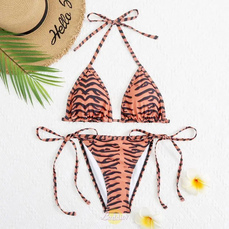 Online Shop Bikini 3 Piece Swimwear Set Tops & Bottoms Beachwear Bathing Suits Designer Women Outfits Beach Cover