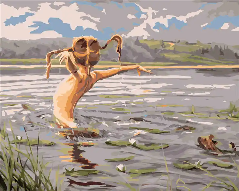 
Romantic Sexy Nude Oil Painting By Numbers For Adults Paints Canvas Painting Kits 50cmx40cm Gift Home Decor 