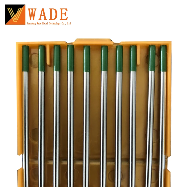 
WP 1.6mmx150mm green pure Tungsten electrodes welding rod electrodes for TIG welding 