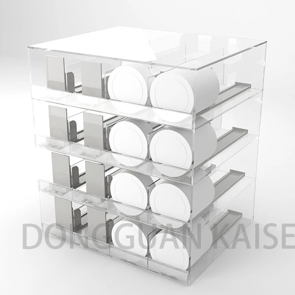 custom acrylic spring pusher snus can dispenser display case stand holder for oil juice cigarette cigar tobacco smoke shop