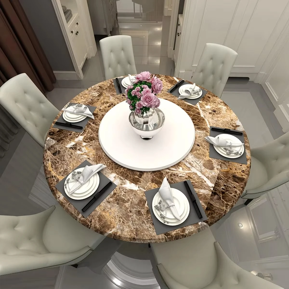 High Quality Brown Marble Granite Stickers Peel and Stick Vinyl PVC Self Adhesive Waterproof 3D Wall Stickers for Home