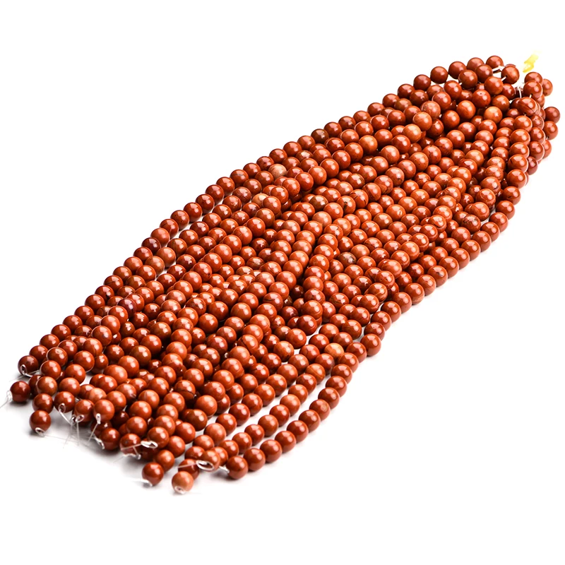 Recommend Natural Gemstone Red Jasper Round Loose Beads For Jewelry Making DIY Bracelet Accessories