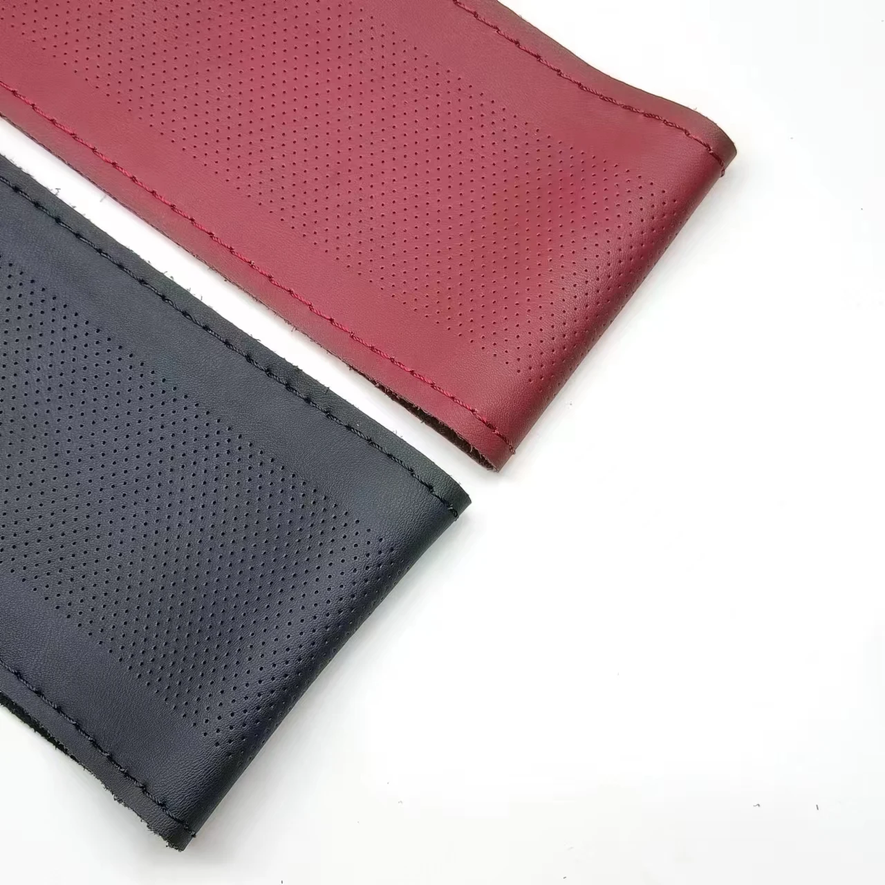 Luxury High Quality leather car steering wheel cover hand stitched  Breathable Absorbent Genuine