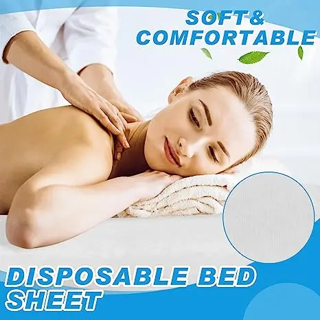Disposable Bed Sheets 100 Pcs Massage Table Sheets Non Woven Fabric SPA Bed Cover Breathable for Massage Beauty Tattoos