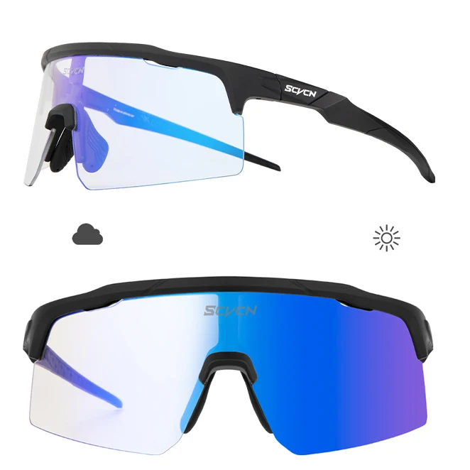 KAPVOE Photochromic Cycling Glasses Red With TR90 Sports Sunglasses Women Men Running Clear MTB Bike Bicycle Sun Glasses