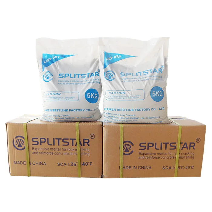 Невзрывчатое разрушающее вещество BESTLINK, гранитный карьер для разрушения камней