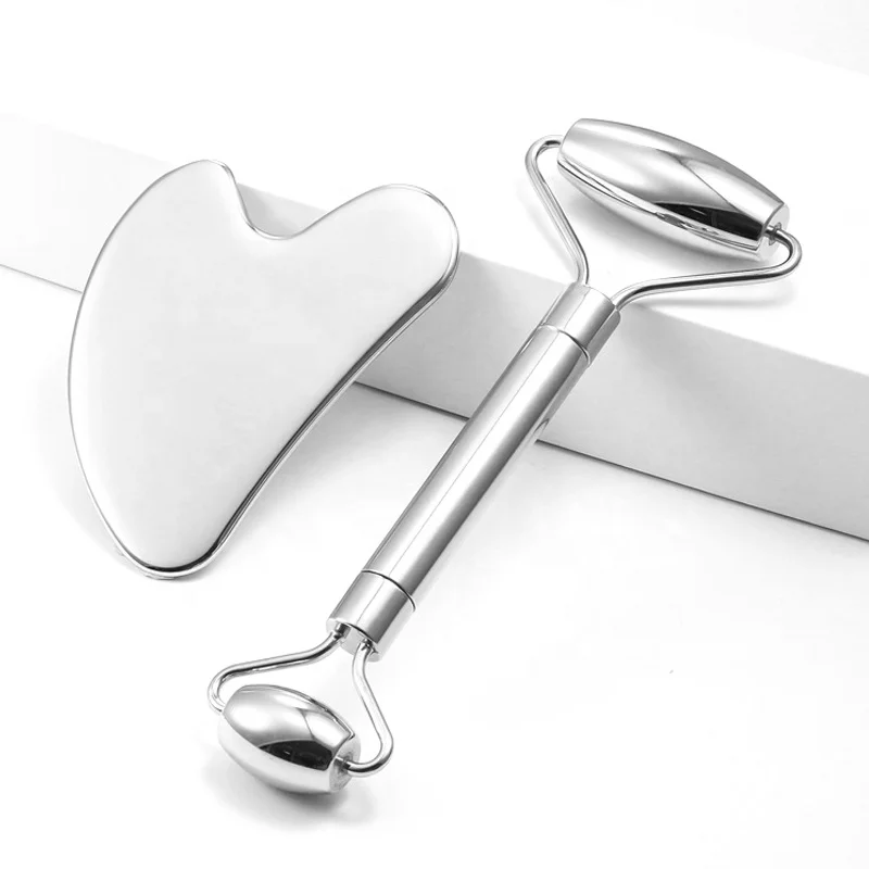 Face Roller Stainless Steel Skin Care Tools Facial Massager Gua Sha Beauty Products Ice Roller for Face