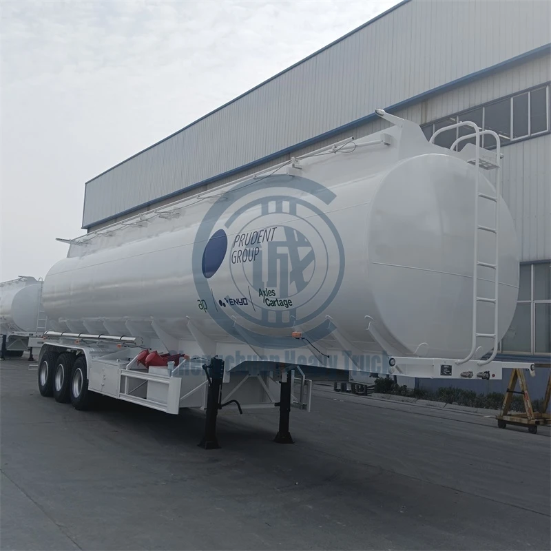 Good Quality Tri-Axles Fuel Tanker Alloy Liquid Transportation  Semi Trailer For Sale