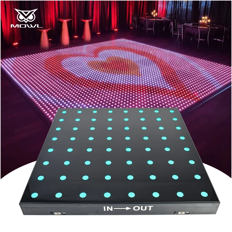 MOWL Wireless DMX Remote Control Magnet Digital Pixel LED Dance Floor Tile Danc LED Floor