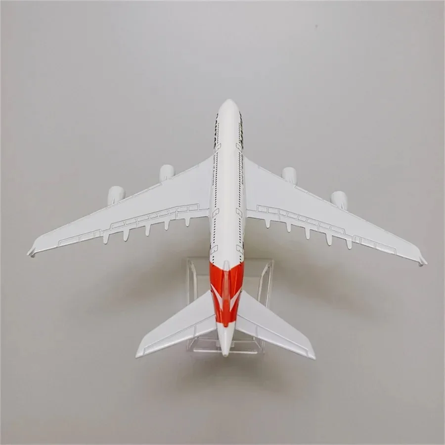 16cm 1/400 Qantas Airlines Airbus A380 Alloy Aircraft Model with Stand