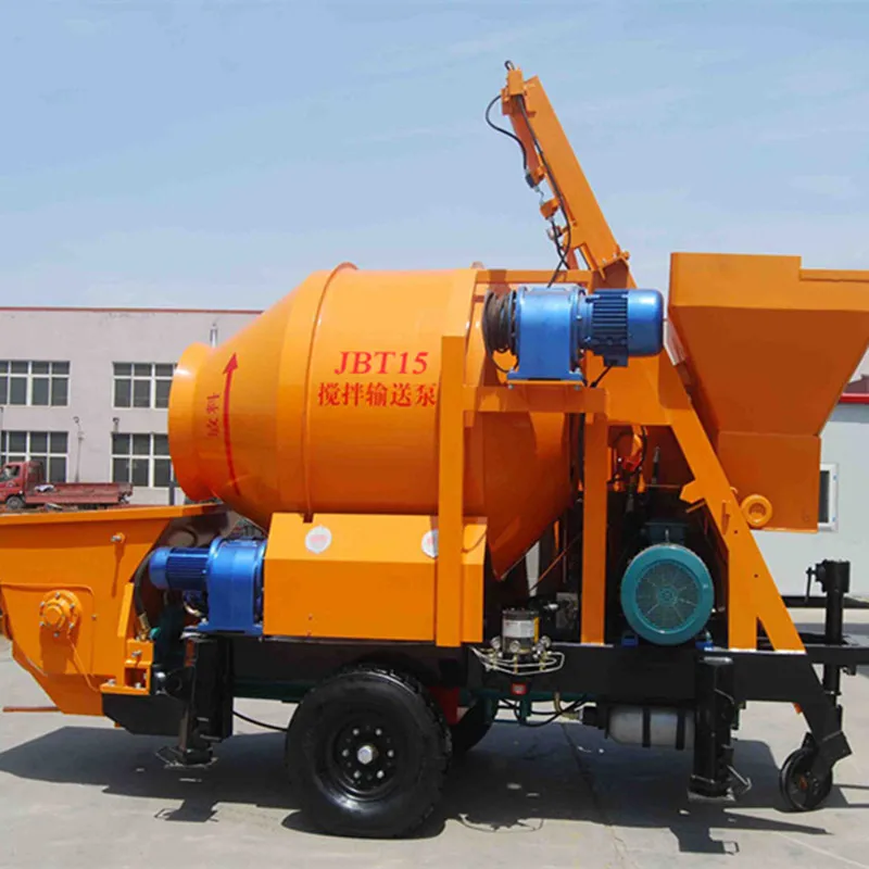 Jbt15 Small Self Loading Diesel Concrete Mixer Pump For Sale Concrete Pump With Mixer Portable Concrete Mixer And Pump