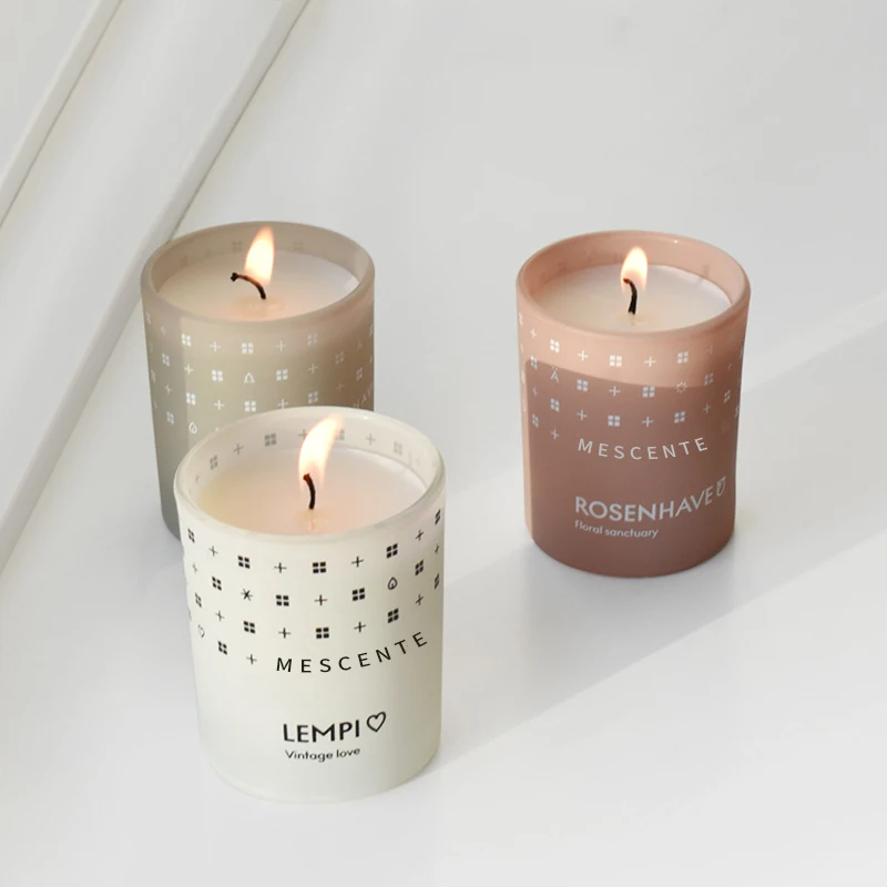 M&Scent Luxury Custom Handmade White Candle Jar Fragrance Oil Scented Candle with Lid