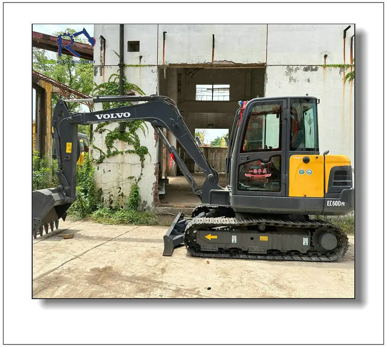 6 тонн подержанный экскаватор Volvo EC60D Гидравлический Гусеничный мини-экскаватор excadora 60