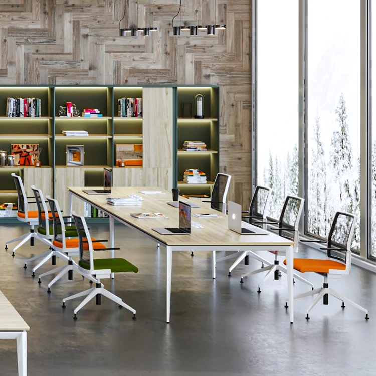 China Supplier High-Quality Modern Wooden 8-12-Seat Conference Desk And Chair Set Conference Table And Conference Table