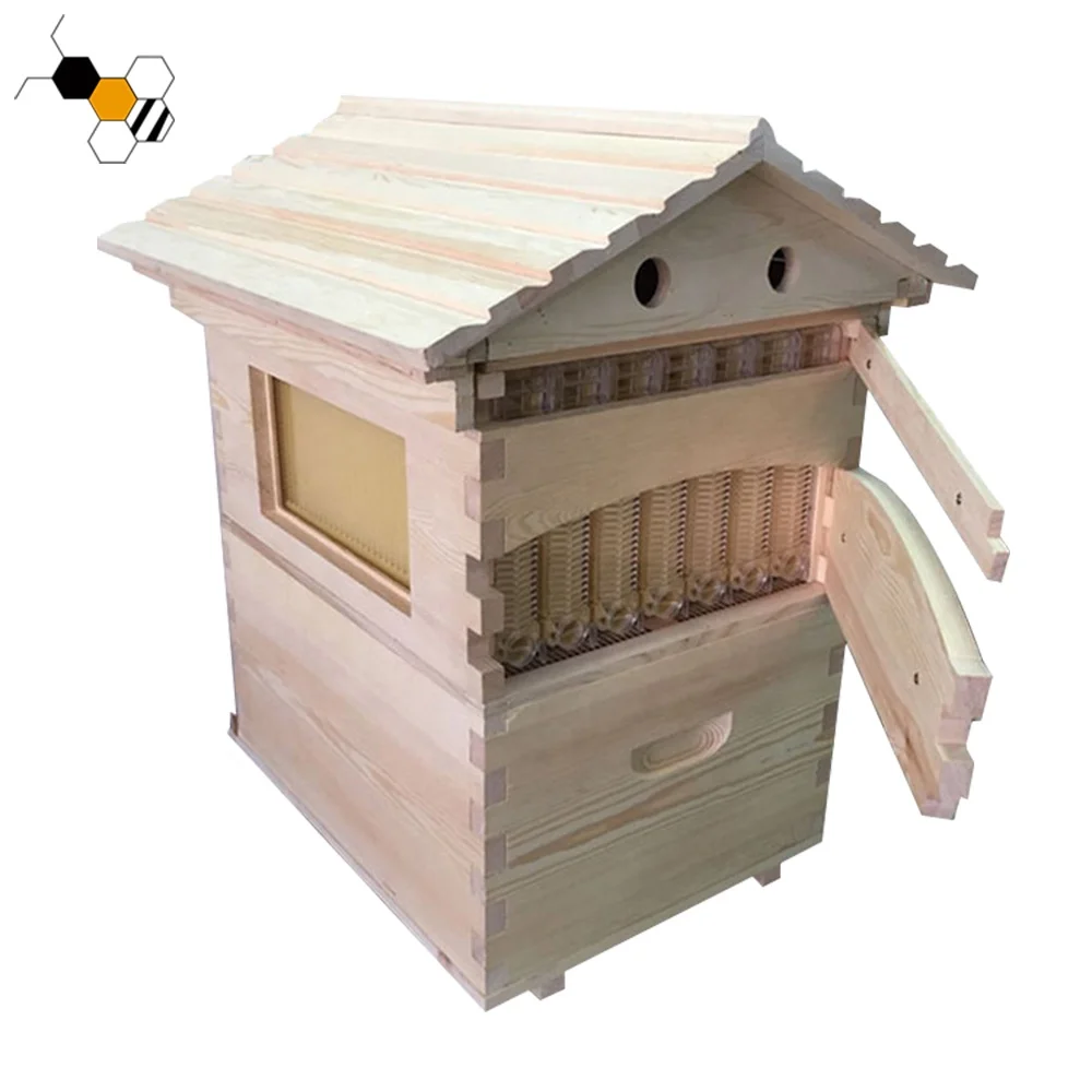 Лидер продаж, 2023, деревянный ящик для пчелиного улья, медовый автоматический самоходный улей